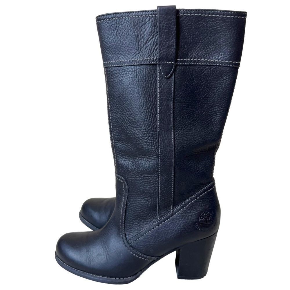 Timberland Rudston Earthkeepers Black Leather Waterproof Pull On Boots